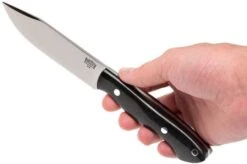 Bark River Sahara Hunter A2, Black Linen Micarta, Brown Sheath 15 Bark River Sahara Hunter A2, Black Linen Micarta, Brown Sheath -Famous Knife Shop BRK12 115BRKL 06 bark river brk12 115brkl 06