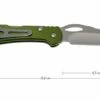 Buck 726 Mini Spitfire 0726 GYS-B Plain Edge, Green -Famous Knife Shop BUCK0726GRS B 01 buck 726 mini spitfire buck0726grs b 01