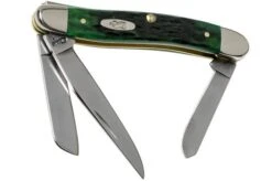 Case Medium Stockman Pocket Worn Bermuda Green Bone, Peach Seed Jig, 09721, 6318 SS Pocket Knife
