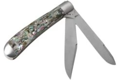 Case HT Trapper, Abalone, 154CM, Smooth, 10772, TB822021 Pocket Knife, Tony Bose Design -Famous Knife Shop CE10772 02 case