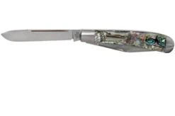 Case HT Trapper, Abalone, 154CM, Smooth, 10772, TB822021 Pocket Knife, Tony Bose Design -Famous Knife Shop CE10772 03 case