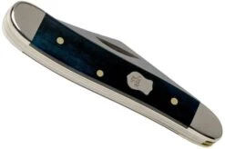 Case Mini Trapper Mediterranean Blue Smooth Bone, 11192, 6207 SS Pocket Knife -Famous Knife Shop CE11192 04 case