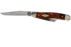 Case Medium Stockman Autumn Maple Burl Wood, 11541, 7318 SS Pocket Knife -Famous Knife Shop CE11541 03 case