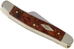 Case Medium Stockman Autumn Maple Burl Wood, 11541, 7318 SS Pocket Knife -Famous Knife Shop CE11541 04 case