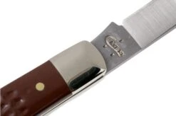 Case Slimline Trapper Brown Synthetic, 00135, 31048 SS Pocket Knife -Famous Knife Shop CE135 07 case ce135 07