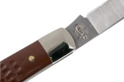 Case Slimline Trapper Brown Synthetic, 00135, 31048 SS Pocket Knife -Famous Knife Shop CE135 08 case ce135 08