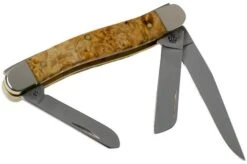 Case Knives Medium Stockman Natural Box Elder Burl, 16564, 7318 SS Pocket Knife -Famous Knife Shop CE16564 02 case