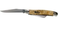 Case Knives Medium Stockman Natural Box Elder Burl, 16564, 7318 SS Pocket Knife -Famous Knife Shop CE16564 03 case