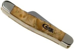 Case Knives Medium Stockman Natural Box Elder Burl, 16564, 7318 SS Pocket Knife -Famous Knife Shop CE16564 04 case