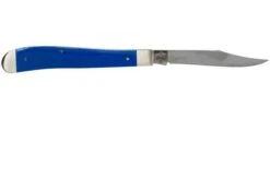 Case Slimline Trapper Blue G10 Smooth, 16746, 101048 SS Pocket Knife -Famous Knife Shop CE16746 02 case