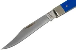 Case Slimline Trapper Blue G10 Smooth, 16746, 101048 SS Pocket Knife -Famous Knife Shop CE16746 03 case