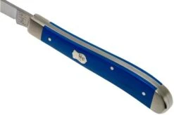 Case Slimline Trapper Blue G10 Smooth, 16746, 101048 SS Pocket Knife -Famous Knife Shop CE16746 06 case