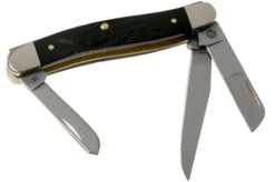 Case Medium Stockman Rough Black Synthetic, 18222, 6318 SS Pocket Knife -Famous Knife Shop CE18222 02 case