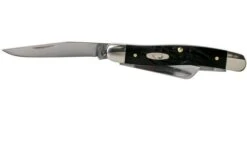 Case Medium Stockman Rough Black Synthetic, 18222, 6318 SS Pocket Knife -Famous Knife Shop CE18222 03 case