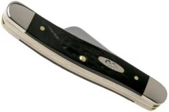 Case Medium Stockman Rough Black Synthetic, 18222, 6318 SS Pocket Knife -Famous Knife Shop CE18222 04 case