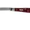Case Tear Drop Bose Burgundy Smooth Kirinite, Fluted Bolsters, 23182, TB101028 SS Pocket Knife -Famous Knife Shop CE23182 01 case