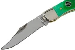 Case Pocket Hunter Clover Green Bone, Sawcut Jig, 23211, 61165 SS Pocket Knife -Famous Knife Shop CE23211 03 case