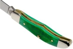 Case Pocket Hunter Clover Green Bone, Sawcut Jig, 23211, 61165 SS Pocket Knife -Famous Knife Shop CE23211 05 case