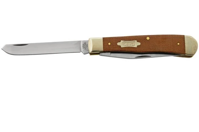 Case Trapper, Smooth Natural Canvas Micarta, 23690, 10254 SS, Pocket Knife 3 Case Trapper, Smooth Natural Canvas Micarta, 23690, 10254 SS, Pocket Knife