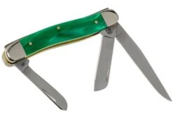 Case Medium Stockman SparXX Green Pearl Kirinite Smooth, 27373, 10318 SS Pocket Knife -Famous Knife Shop CE27373 02 case