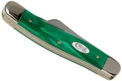 Case Medium Stockman SparXX Green Pearl Kirinite Smooth, 27373, 10318 SS Pocket Knife -Famous Knife Shop CE27373 04 case