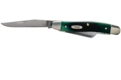 Case Medium Stockman Hunter Green Bone, Sawcut, 27664, 6318 SS Pocket Knife -Famous Knife Shop CE27664 03 case
