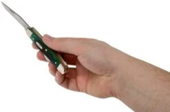 Case Medium Stockman Hunter Green Bone, Sawcut, 27664, 6318 SS Pocket Knife -Famous Knife Shop CE27664 05 case