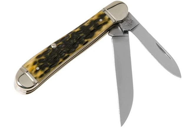 Case Copperhead Pocket Worn Olive Green Bone, Peach Seed, 38192, 6249 SS Pocket Knife 4 Case Copperhead Pocket Worn Olive Green Bone, Peach Seed, 38192, 6249 SS Pocket Knife - Image 2