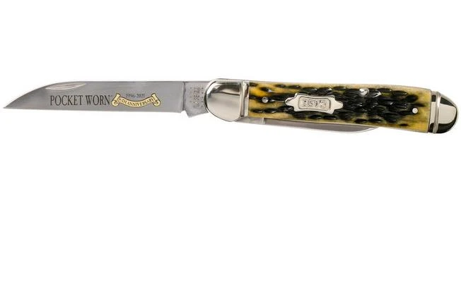 Case Copperhead Pocket Worn Olive Green Bone, Peach Seed, 38192, 6249 SS Pocket Knife 5 Case Copperhead Pocket Worn Olive Green Bone, Peach Seed, 38192, 6249 SS Pocket Knife - Image 3