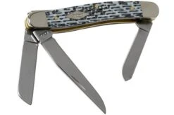 Case Medium Stockman White & Black Carbon Fibre-G10 Weave Smooth, 38923, 10318 SS Pocket Knife