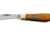 Case Small Swell Center Jack, Yellow Curly Oak 47129, 7225 SS, Pocket Knife -Famous Knife Shop CE47129 01 case