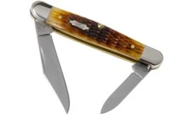 Case Half Whittler Antique Bone, Rogers Corn Cob Jig, 52838, 6208 SS Pocket Knife