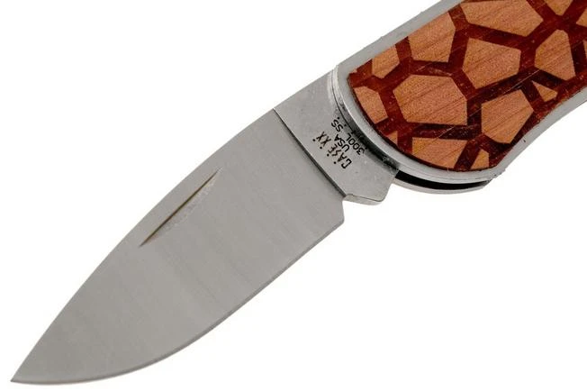 Case X Woodchuck Executive Lockback Brushed Stainless, Giraffe, 64320, M1300L SS Pocket Knife 5 Case X Woodchuck Executive Lockback Brushed Stainless, Giraffe, 64320, M1300L SS Pocket Knife - Image 3