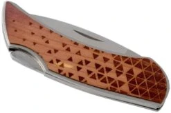 Case X Woodchuck Executive Lockback Brushed Stainless, Triangles, 64321, M1300L SS Pocket Knife -Famous Knife Shop CE64321 04 case knives