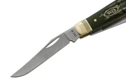 Case Mini Trapper Buffalo Horn 65093, S35VN Pocket Knife -Famous Knife Shop CE65093 03 case