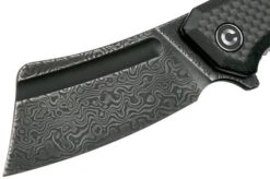 Civivi Mini Bullmastiff C2004DS-1 Damascus, Carbon Fibre & Black G10 Pocket Knife -Famous Knife Shop CIC2004DS 1 03 civivi