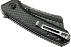 Civivi Mini Bullmastiff C2004DS-1 Damascus, Carbon Fibre & Black G10 Pocket Knife -Famous Knife Shop CIC2004DS 1 04 civivi