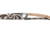 Deejo Tattoo 37g, Juniper Wood, Tribal 1CB020 Pocket Knife -Famous Knife Shop DJ1CB020 01 deejo