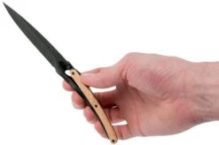 Deejo Wood Black 37g, Juniper Wood 1GB002 Pocket Knife -Famous Knife Shop DJ1GB002 08 deejo