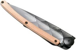Deejo Tattoo Black 37g, Juniper Wood, Art Deco 1GB105 Pocket Knife -Famous Knife Shop DJ1GB105 05 deejo