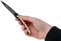 Deejo Tattoo Black 37g, Juniper Wood, Art Deco 1GB105 Pocket Knife -Famous Knife Shop DJ1GB105 08 deejo