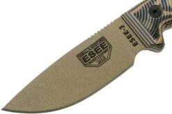 ESEE Model 3 Dark Earth Blade 3D Coyote-Black G10 Survival Knife 3PMDE-005 Black Sheath + Belt Clip -Famous Knife Shop EE 3PMDE 005 03 esee knives