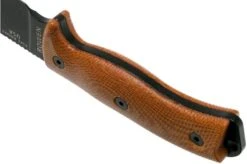 ESEE Model 6 Black Blade 3D Natural Canvas Micarta Survival Knife 6PB-011 Black Sheath + Clip Plate -Famous Knife Shop EE 6PB 011 04 esee knives