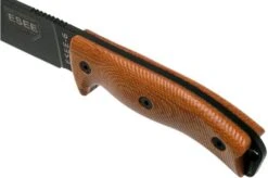 ESEE Model 6 Black Blade 3D Natural Canvas Micarta Survival Knife 6PB-011 Black Sheath + Clip Plate -Famous Knife Shop EE 6PB 011 05 esee knives