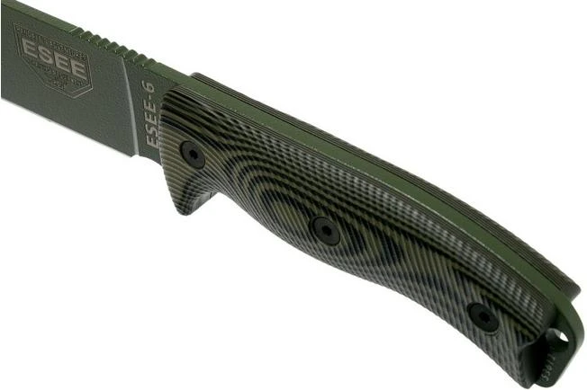 ESEE Model 6 OD Green Blade 3D OD Green-Black G10 Survival Knife 6POD-003 Black Sheath + Clip Plate 7 ESEE Model 6 OD Green Blade 3D OD Green-Black G10 Survival Knife 6POD-003 Black Sheath + Clip Plate - Image 5