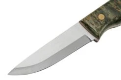 Brisa Trooper 95, 12C27 Scandi, Stabilized Curly Birch Fixed Knife -Famous Knife Shop ENZ 303 03 brisa