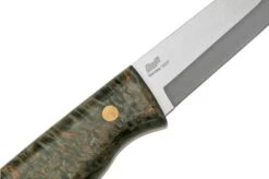 Brisa Trooper 95, 12C27 Scandi, Stabilized Curly Birch Fixed Knife -Famous Knife Shop ENZ 303 05 brisa
