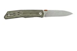 Fox Knives The Sicilian, Satin Green Micarta FX-525MI Pocket Knife, Bob Terzuola Design -Famous Knife Shop FOFX 525MI 02 fox