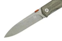 Fox Knives The Sicilian, Satin Green Micarta FX-525MI Pocket Knife, Bob Terzuola Design -Famous Knife Shop FOFX 525MI 03 fox
