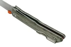 Fox Knives The Sicilian, Satin Green Micarta FX-525MI Pocket Knife, Bob Terzuola Design -Famous Knife Shop FOFX 525MI 05 fox